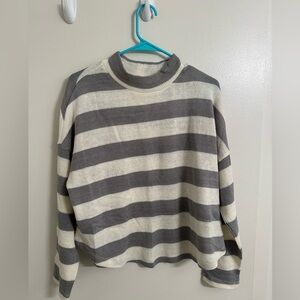 Socialite Striped Mock Neck Dolman
Sleeve Sweater